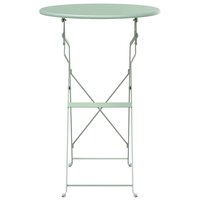 Bistrotafel Licht muntgroen &amp;Oslash; 50 x 71 cm Poedercoating staal 4