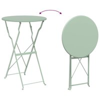 Bistrotafel Licht muntgroen &amp;Oslash; 50 x 71 cm Poedercoating staal 9