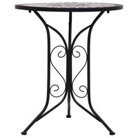 Bistrotafel moza&amp;iuml;ek 60 cm keramiek grijs 2