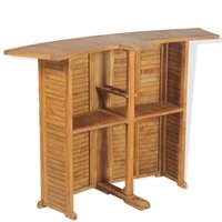 Bartafel inklapbaar 155x53x105 cm massief teakhout 6