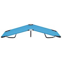 Ligbed inklapbaar staal turquoiseblauw 3