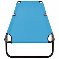 Ligbed inklapbaar staal turquoiseblauw 5