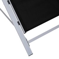 Ligbed textileen en aluminium zwart 5