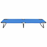Ligbed inklapbaar staal blauw 2
