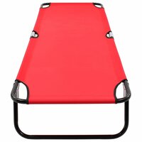 Ligbed inklapbaar staal rood 5