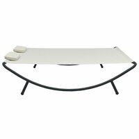 Loungebed stof cr&amp;egrave;me 3