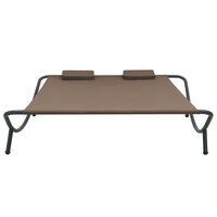 Loungebed stof bruin 2