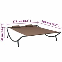 Loungebed stof bruin 7