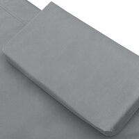 Loungebed met luifel en kussen grijs 6