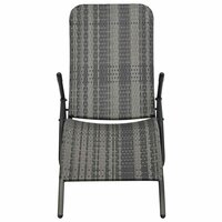 Ligbed inklapbaar poly rattan grijs 2