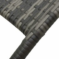 Ligbed inklapbaar poly rattan grijs 6