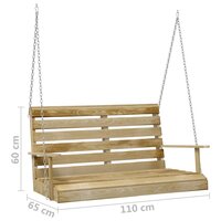 Schommelbank 110 cm ge&amp;iuml;mpregneerd grenenhout 6