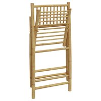 Bistrostoelen 4 st inklapbaar met kussens bamboe cr&amp;egrave;mewit 7