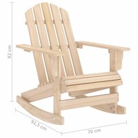 Schommelstoel Adirondack massief vurenhout 6
