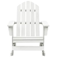 Tuinschommelstoel hout wit 2