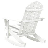 Tuinschommelstoel hout wit 4