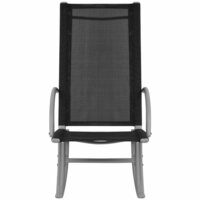 Tuinschommelstoelen 2 st staal en textileen zwart 5