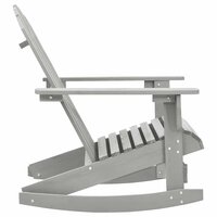 Tuinschommelstoel hout grijs 3