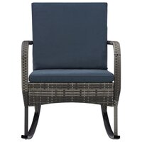 Tuinschommelstoel poly rattan antraciet 2
