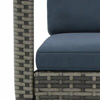 Tuinschommelstoel poly rattan antraciet 5