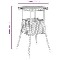3-delige Bistroset met kussens poly rattan grijs 8