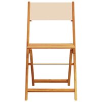 3-delige Bistroset stof en massief hout beige 4