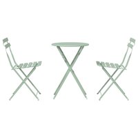 Vouw Bistroset 3 pcs Sea foam Staal 7