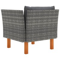 Tuinbank poly rattan en massief eucalyptushout 4