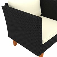 Tuinbank poly rattan en massief eucalyptushout 5