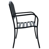 Tuinbank 125 cm staal zwart 3