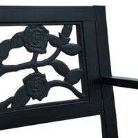 Tuinbank 125 cm staal zwart 5