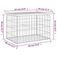 Tuinbank schanskorfontwerp 63x44x42 cm massief grenenhout 8