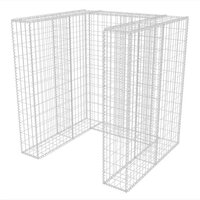 Schanskorf enkele vuilnisbak ombouw 110x100x120 cm staal  2