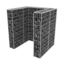 Schanskorf enkele vuilnisbak ombouw 110x100x120 cm staal  5