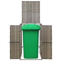 Containerberging enkel 70x80x117 cm poly rattan grijs 2