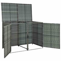 Containerberging dubbel 148x77x111 cm poly rattan antraciet   6