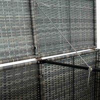 Containerberging dubbel 148x77x111 cm poly rattan antraciet   9
