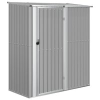 Tuinschuur 180,5x97x209,5 cm gegalvaniseerd staal grijs 2