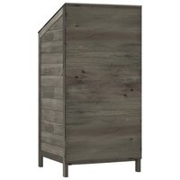 Tuinschuur 55x52x112 cm massief vurenhout antracietkleurig 6