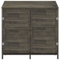 Tuinschuur 102x52x112 cm massief vurenhout antracietkleurig 3