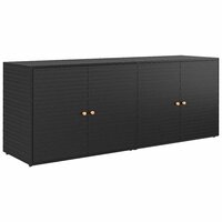 Tuinkast Zwart 198x55,5x80 cm Poly Rattan 2