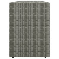 Tuinkast 198x55,5x80 cm poly rattan grijs 5