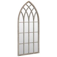 Tuinspiegel 100x45 cm ijzer zandkleurig 2
