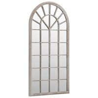 Tuinspiegel 90x45 cm ijzer zandkleurig 2