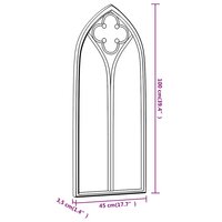 Tuinspiegel 100x45 cm ijzer zwart 6