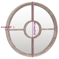 Tuinspiegel rond 60x4 cm ijzer zandkleurig 6