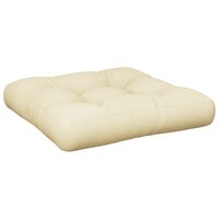 Palletkussen 50x50x12 cm stof cr&amp;egrave;mekleurig 2