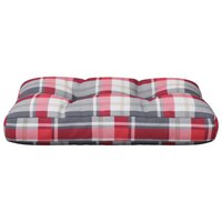 Palletkussen 50x40x12 cm stof ruitpatroon rood 5