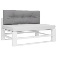 Palletkussen 120x40x12 cm stof grijs 3