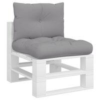 Palletkussens 2 st stof grijs 3